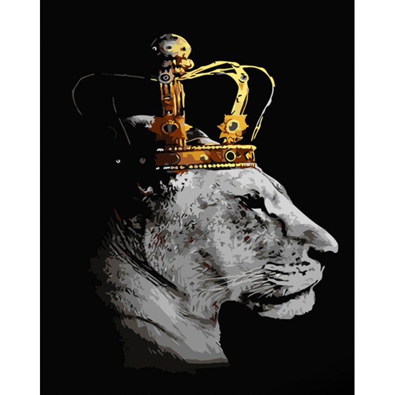 Картина по номерам Королева-львица (40х50 см), бренду Strateg - KUBIX