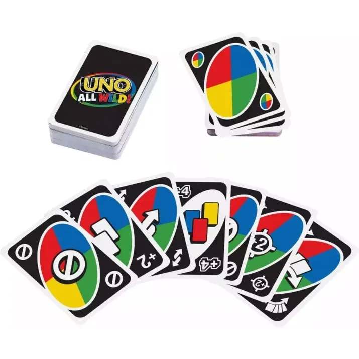 Настольная игра UNO All Wild! (Уно: Все Кормящие), бренду Mattel, для 2-10 гравців, час гри < 30мин. - 4 - KUBIX 