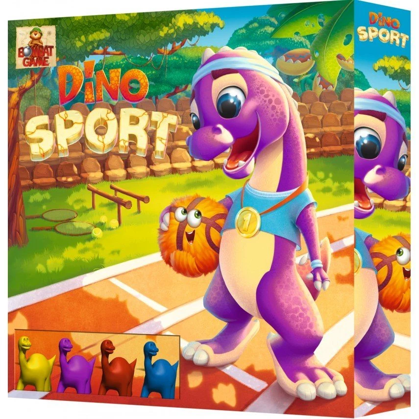 Настольная игра Дино Спорт (Dino SPORT), бренду Bombat Game, для 2-4 гравців, час гри < 30мин. - KUBIX
