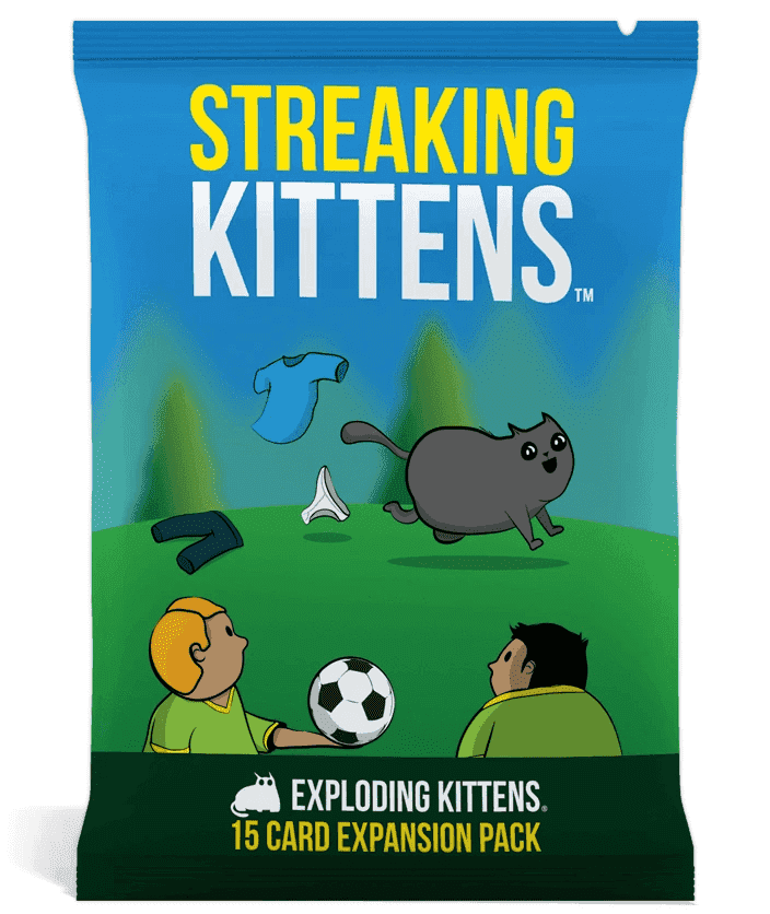 Настільна гра Вибухові Кошенята. Прудкі кошенята (Exploding Kittens: Streaking kittens) (EN), бренду Exploding Kittens, для 2-5 гравців, час гри < 30хв. - KUBIX