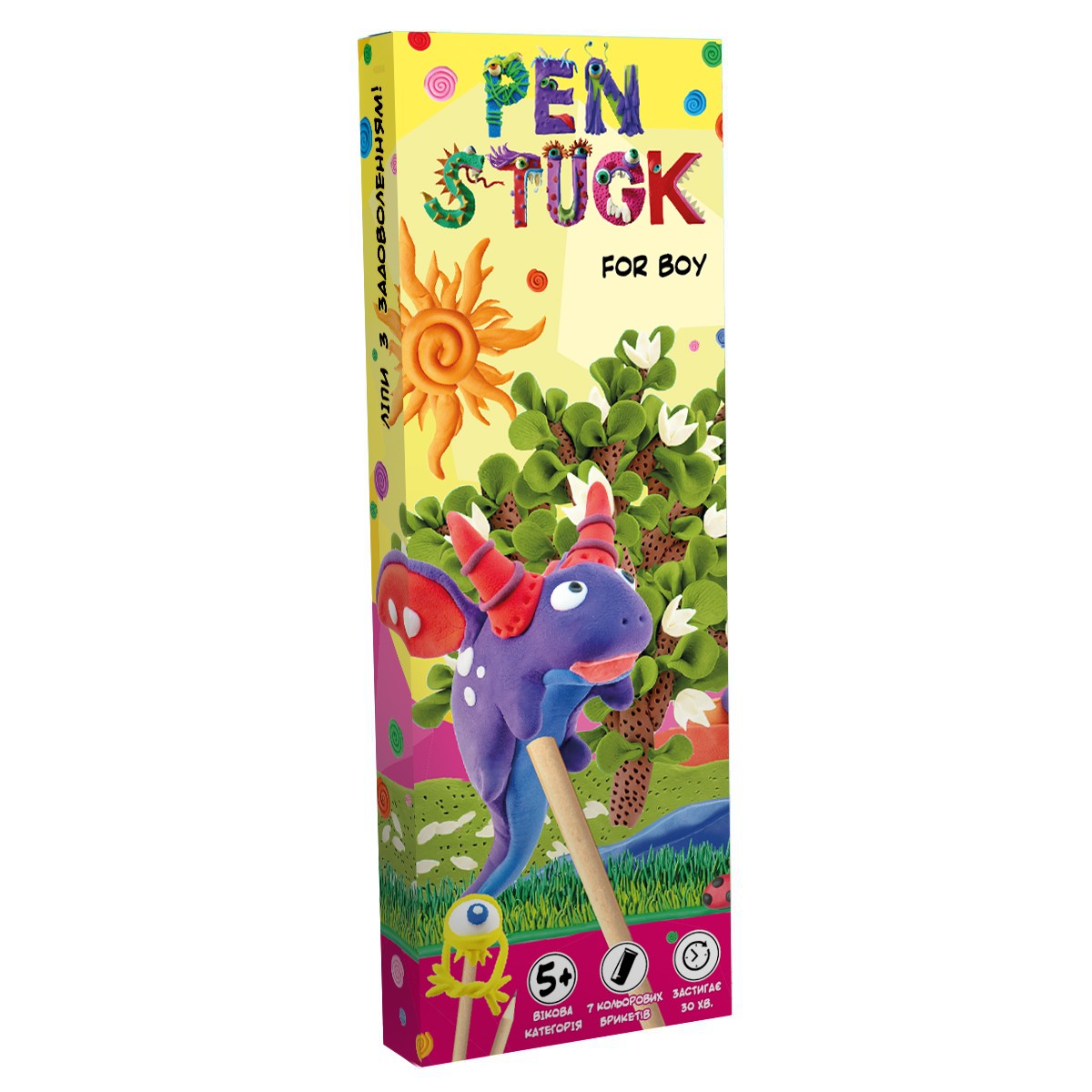 Набір для ліплення Ручка Стек для хлопчиків (Pen Stuck for boy), бренду Strateg - 2 - KUBIX 