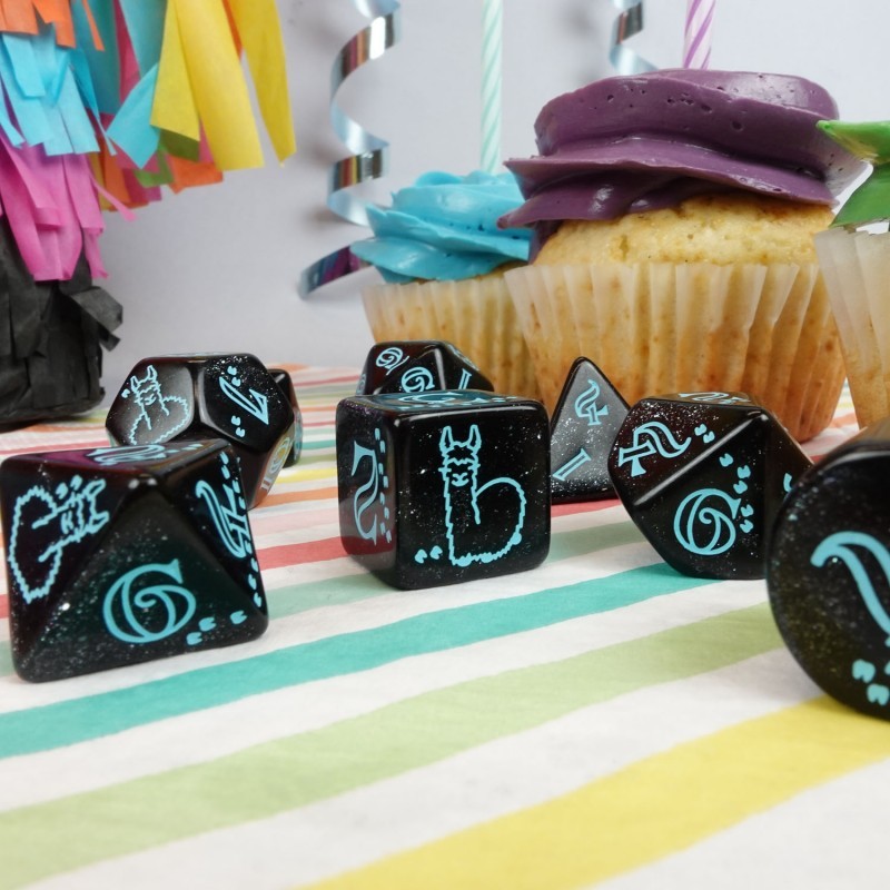 Набір кубиків 20 years: Llama Dice Set, бренду Q-Workshop - 2 - KUBIX 