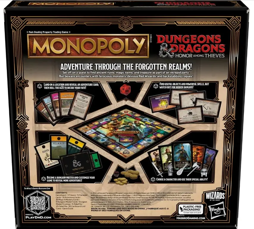 Настільна гра Monopoly Dungeons & Dragons: Honor Among Thieves (Монополія D&D: Честь злодіїв) (EN), для 2-4 гравців - 2 - KUBIX 