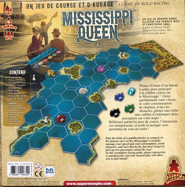 Настольная игра Mississippi Queen (Королева Миссисипи) (EN), для 2-6 гравців, час гри < 60мин. - 2 - KUBIX 