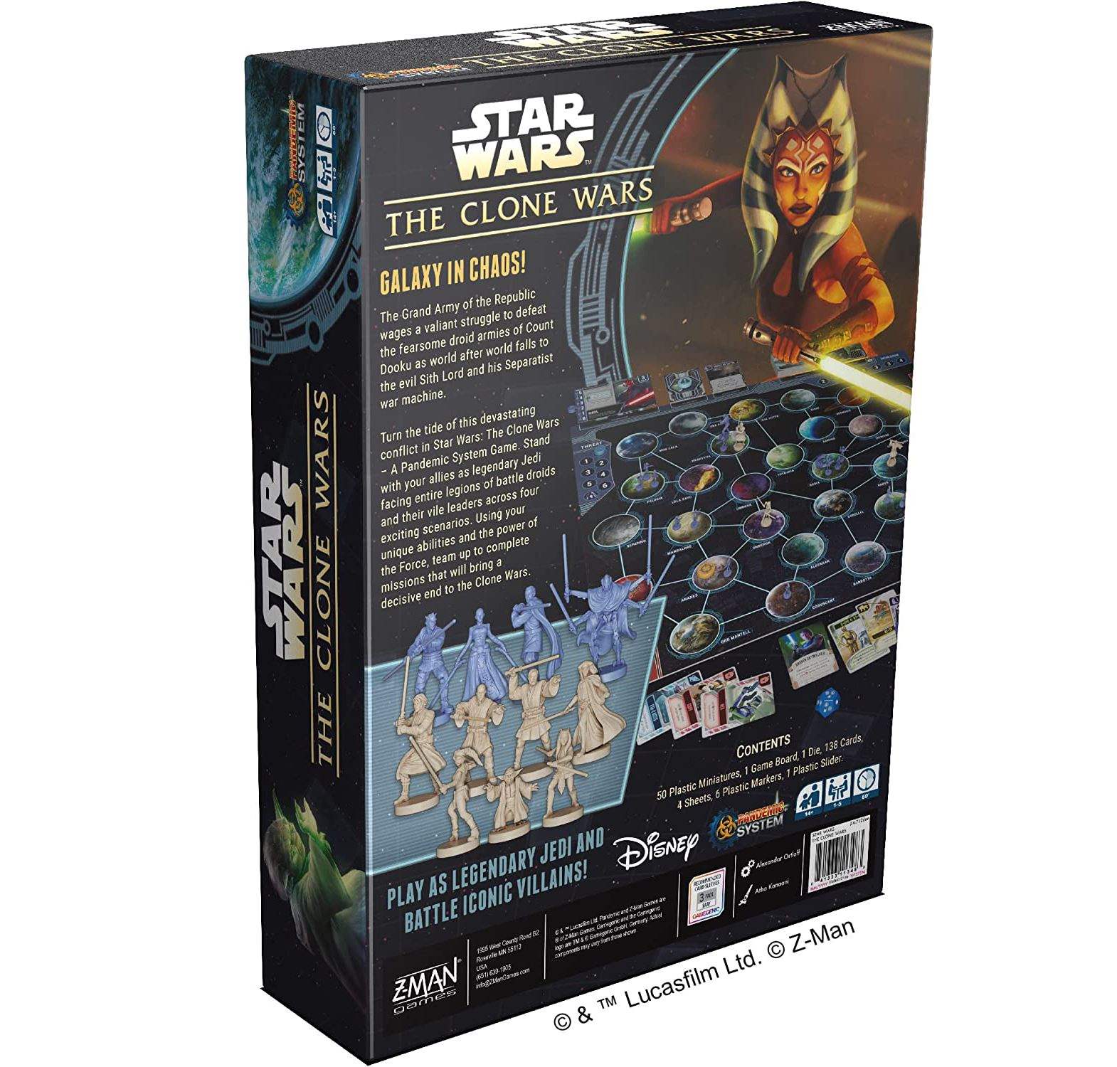 Настольная игра Star Wars: The Clone Wars. A Pandemic System Game (Звездные войны: Войны клонов. Пандемия) (EN), для 1-5 гравців, час гри < 60мин. - 5 - KUBIX 