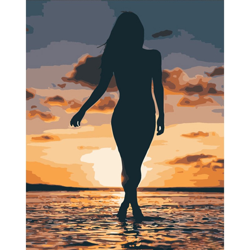 Картина по номерам Рассвет на море (40х50 см), бренду Strateg - KUBIX