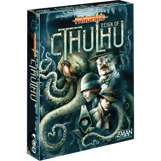 Настільна гра Pandemic: Reign of Cthulhu (Пандемія Правління Ктулху) (EN), для 2-4 гравців, час гри < 60хв. - KUBIX