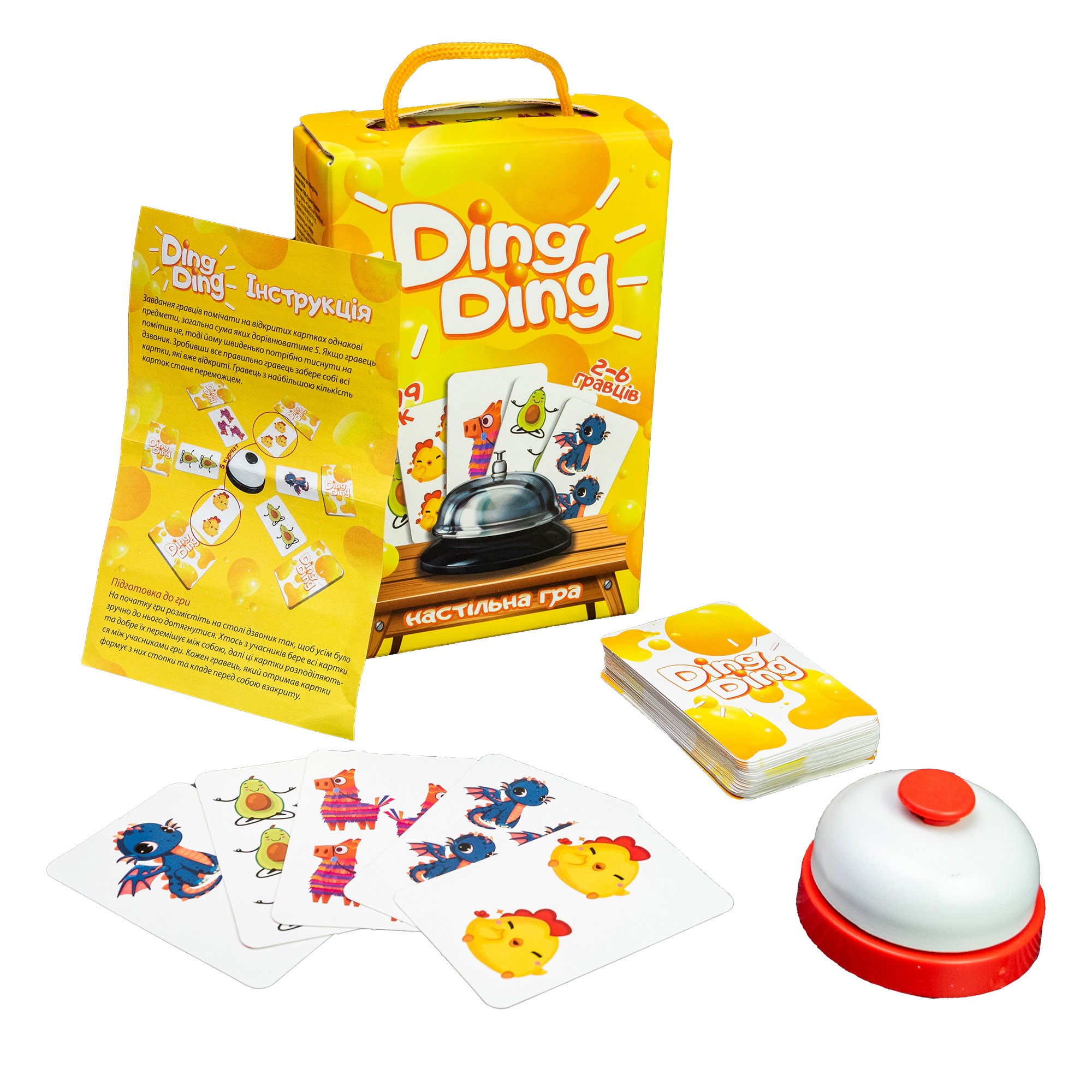 Настільна гра Дінь-дзінь (Ding ding), бренду Strateg, для 2-6 гравців, час гри < 30хв. - 2 - KUBIX 