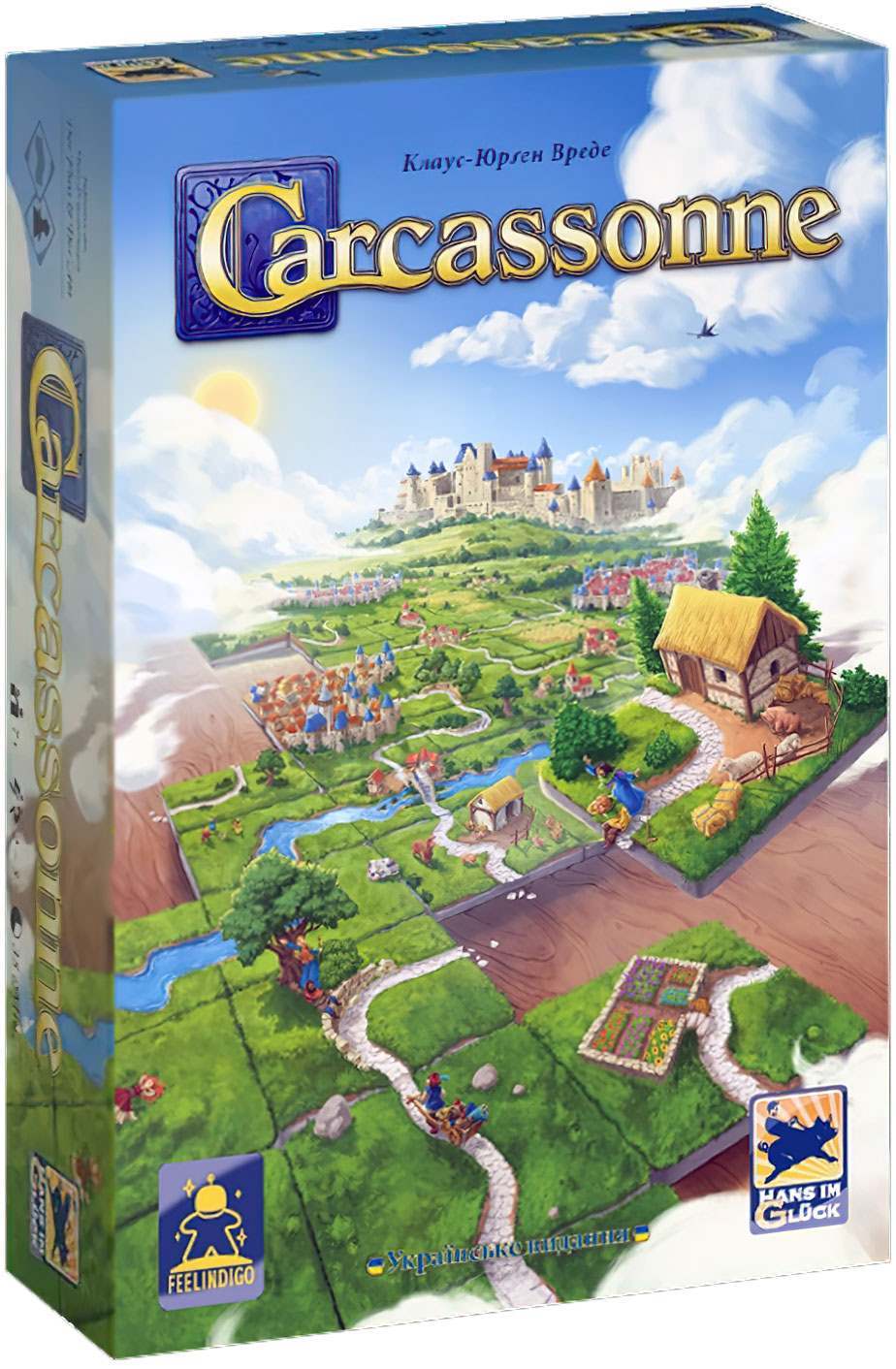 Настольная игра Каркассон (Carcassonne), бренду Feelindigo, для 2-5 гравців, час гри < 30мин. - KUBIX