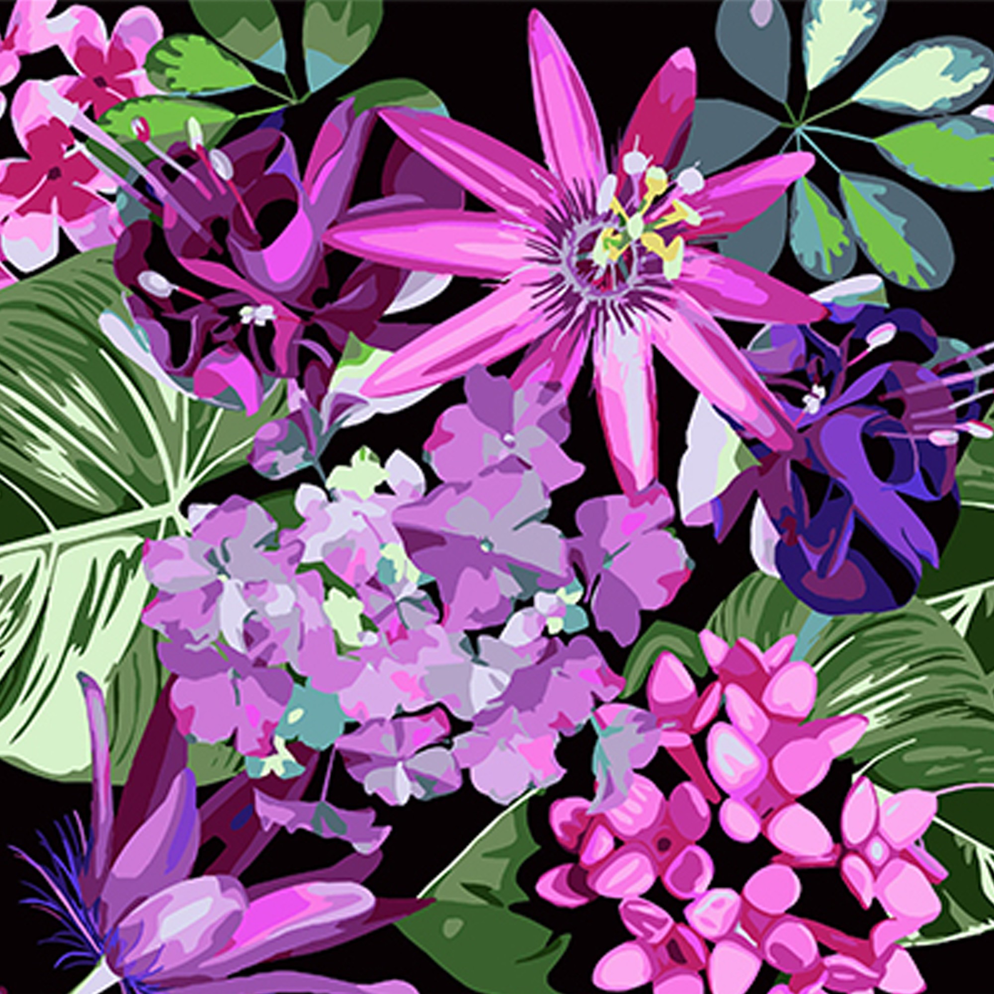 Картина за номерами Цвітіння краси (40х40 см), бренду Strateg - KUBIX