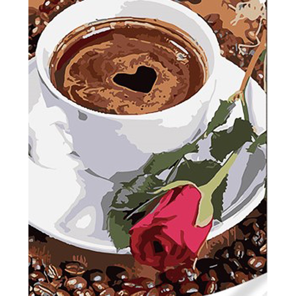 Картина по номерам Приглашение на кофе (30х40 см), бренду Strateg - KUBIX