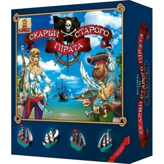 Настольная игра Сокровища старого пирата, бренду Bombat Game, для 2-3 гравців, час гри < 60мин. - KUBIX