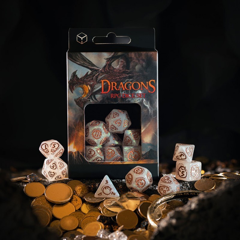 Набор кубиков Dragons Dice Set: Quartz, бренду Q-Workshop - 2 - KUBIX 