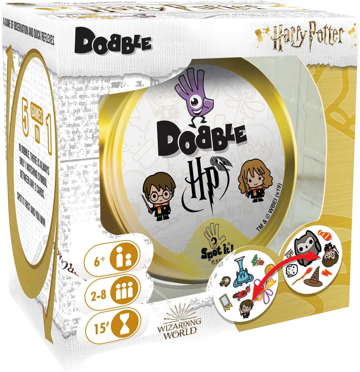 Настольная игра Dobble Harry Potter, бренду Игромаг, для 2-8 гравців, час гри < 30мин. - 6 - KUBIX 