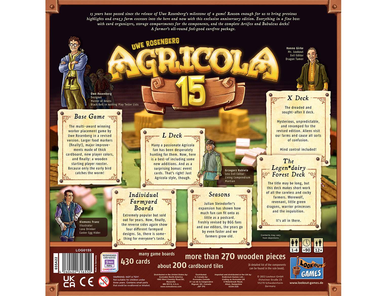 Настільна гра Agricola 15th Anniversary Box (EN), бренду Lookout Games, для 1-4 гравців, час гри < 30хв. - 2 - KUBIX 