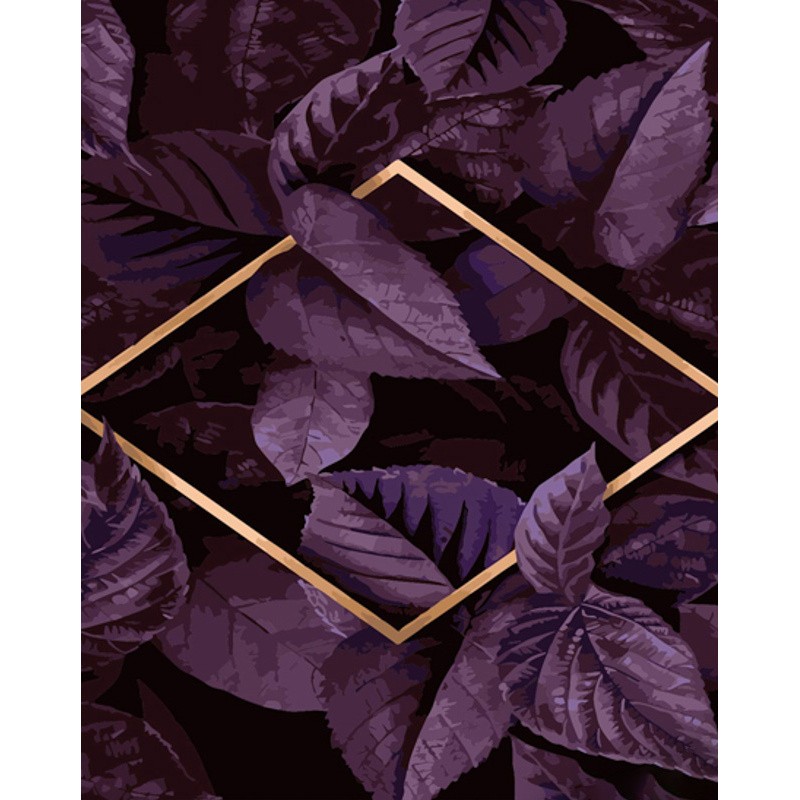 Картина за номерами Фіолетове листя (40х50 см), бренду Strateg - KUBIX