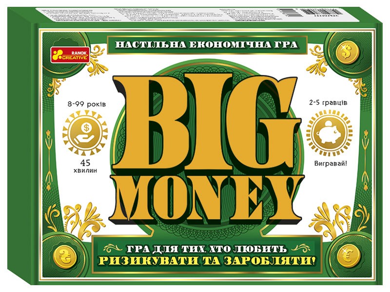 Настільна гра Big money, бренду Ранок, для 2-5 гравців, час гри < 30хв. - KUBIX