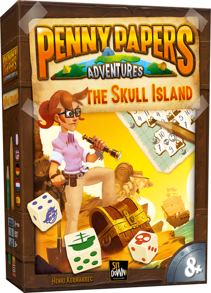 Настольная игра Пенни Пейперс: Остров Черепа (Penny Papers Adventures: Skull Island), бренду Sit Down!, для 1-12 гравців, час гри < 30мин. - KUBIX