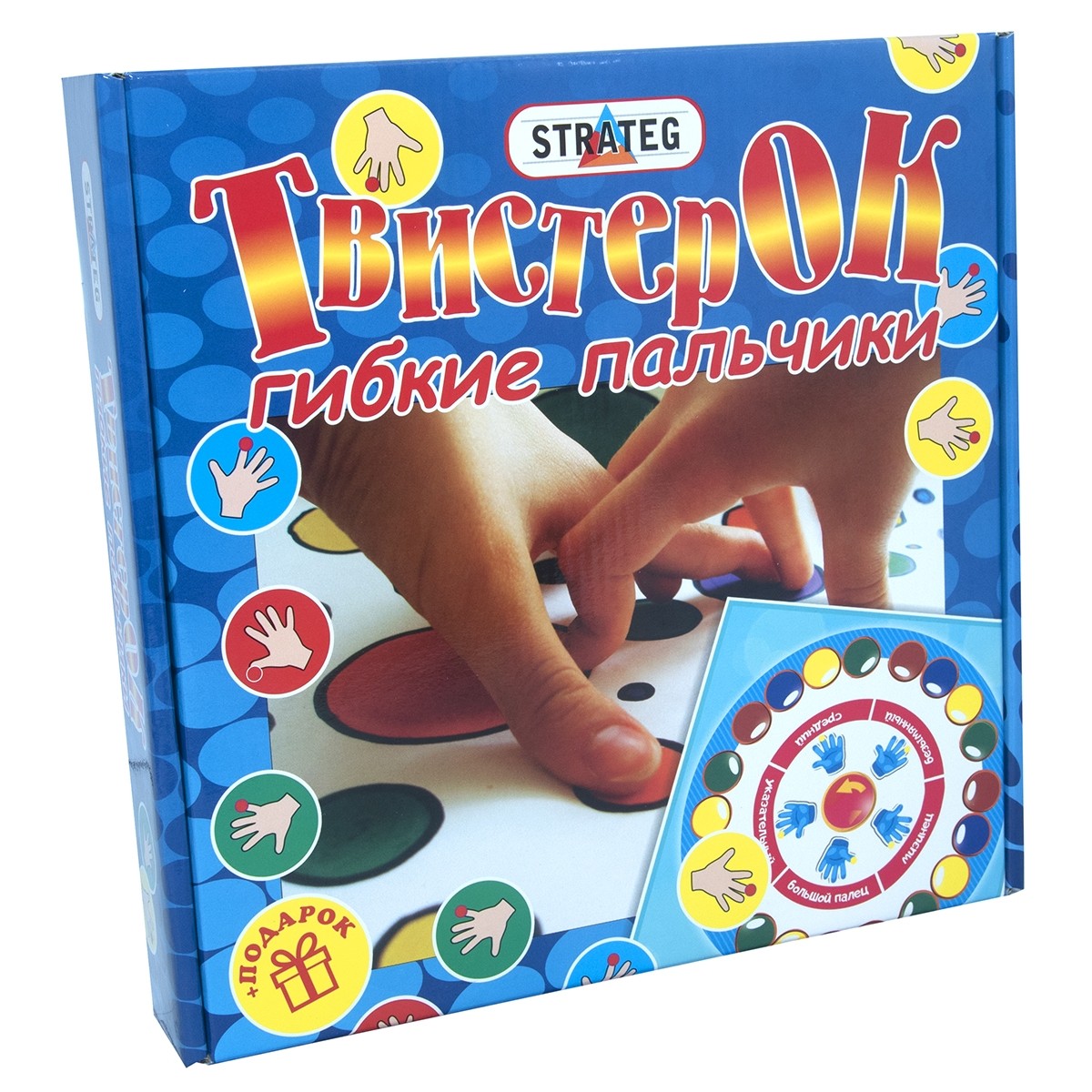 Настольная игра Твистер Ок гибкие пальчики (RU), бренду Strateg, для 2-12 гравців, час гри < 30мин. - KUBIX
