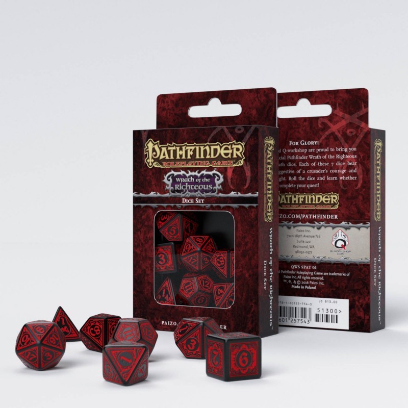 Набор кубиков Pathfinder Wrath of the Righteous Dice Set, бренду Q-Workshop - KUBIX