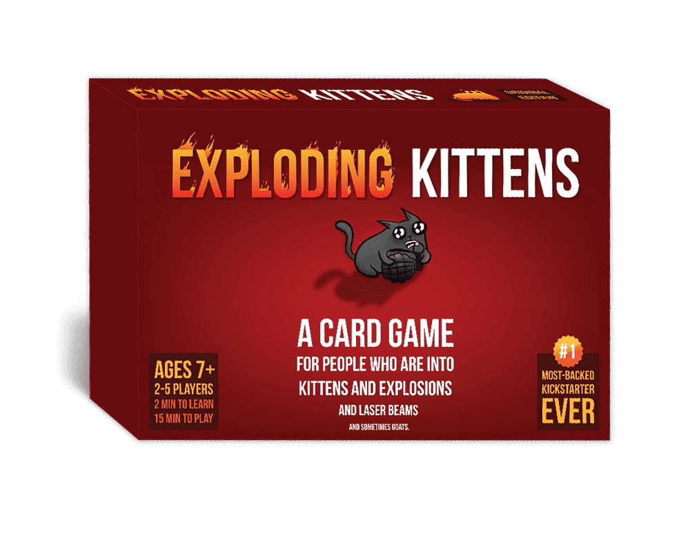 Настільна гра Вибухові кошенята (Exploding Kittens) (EN), бренду Exploding Kittens, для 2-5 гравців, час гри < 30хв. - KUBIX
