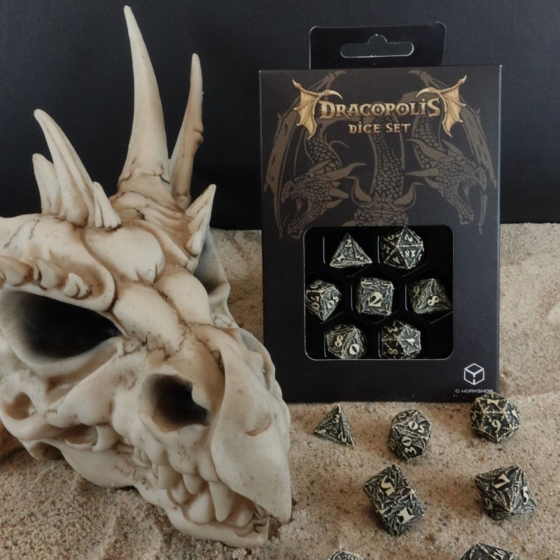 Набор кубиков Dracopolis: Scandinavian Blackfang Dice Set (7), бренду Q-Workshop - 6 - KUBIX 