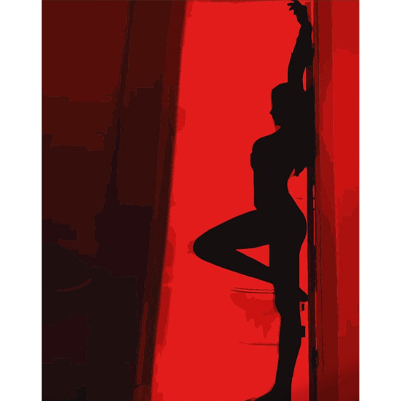 Картина по номерам Соблазн в красном (40х50 см), бренду Strateg - KUBIX