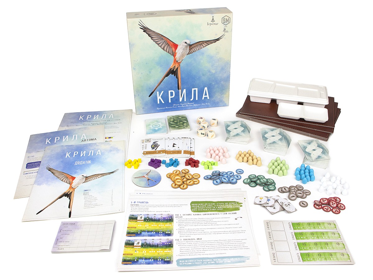 Настольная игра Крылья (Wingspan), бренду Игромаг, для 1-5 гравців, час гри < 60мин. - 7 - KUBIX 