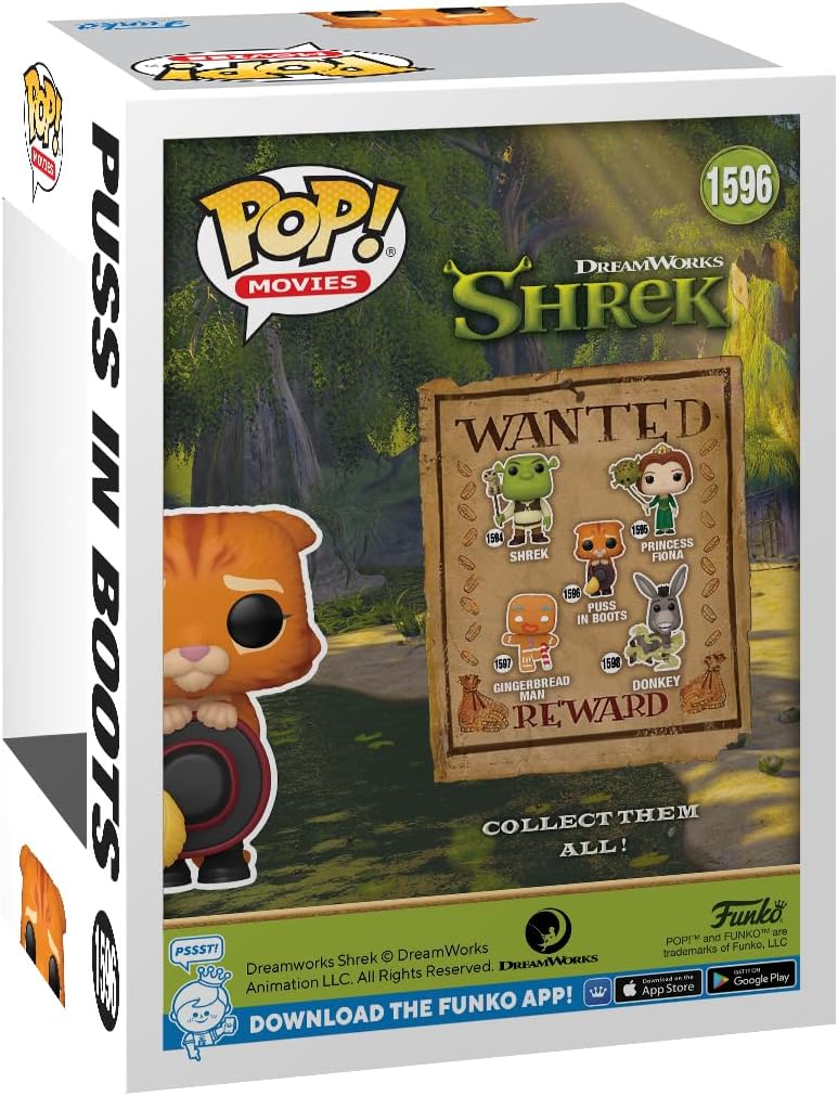 Игровая фигурка FUNKO POP! Кот в сапогах (Puss in Boots) Movies: Shrek #1596, бренду Funko - 3 - KUBIX 