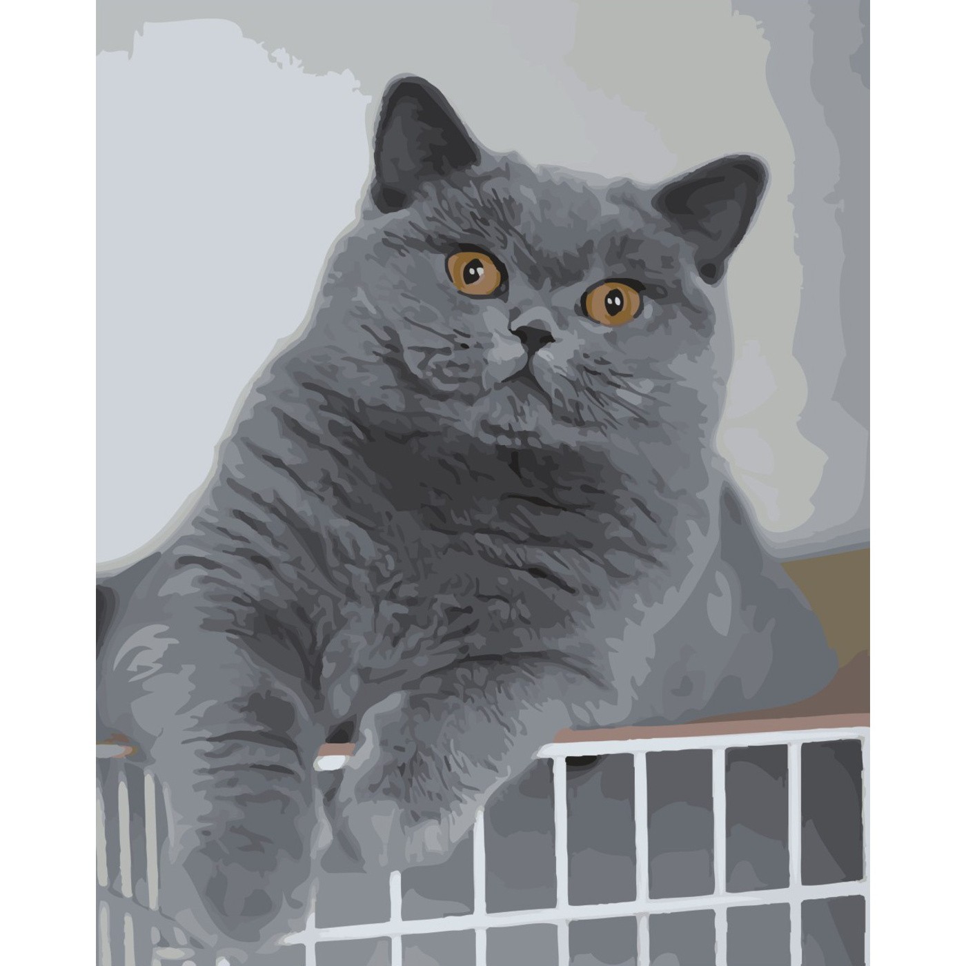 Картина по номерам Интересный котик (40х50 см), бренду Strateg - KUBIX