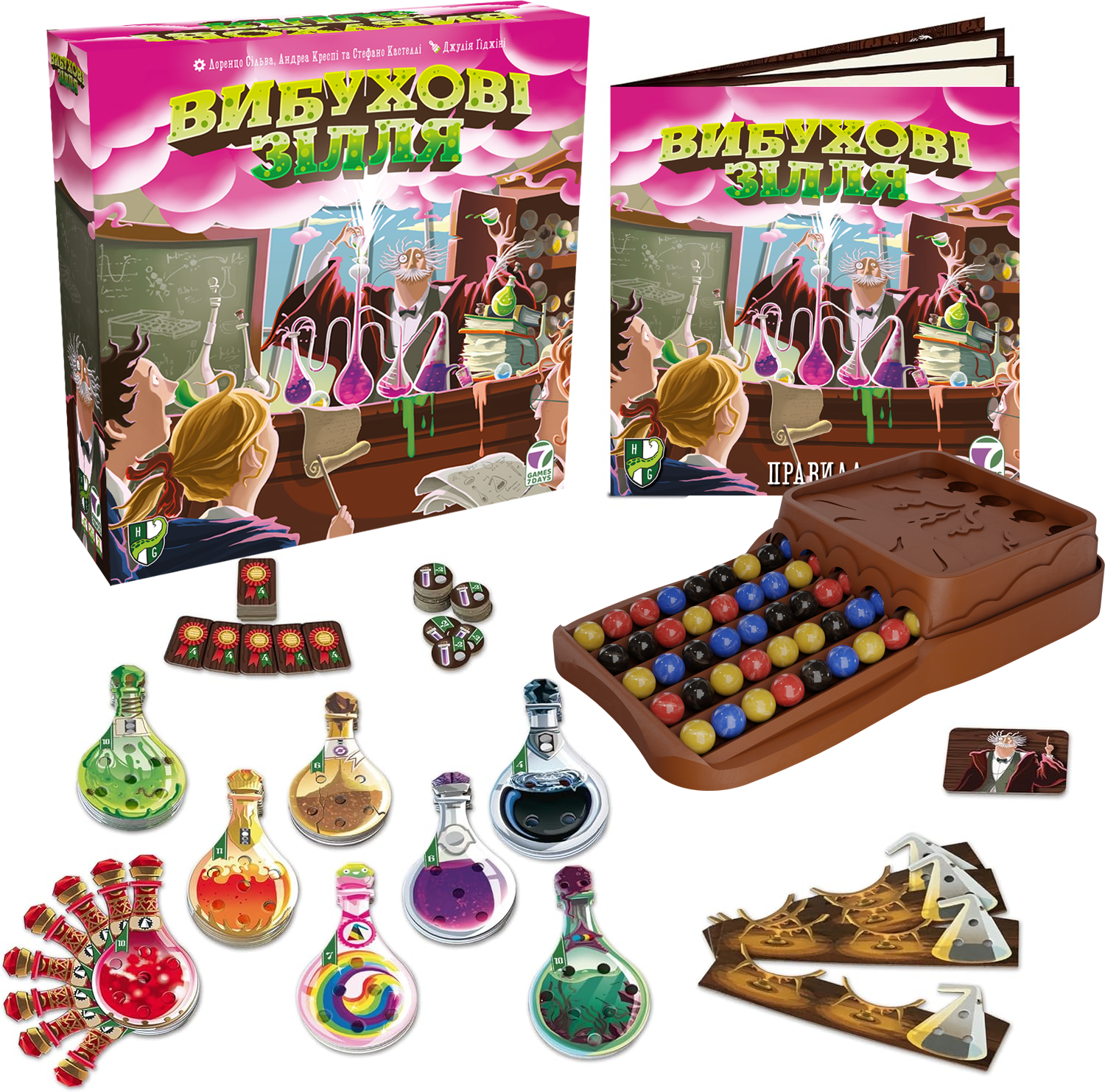 Настольная игра Взрывные зелья (Potion Explosion), бренду Games 7Days, для 2-4 гравців, час гри < 30мин. - 3 - KUBIX 