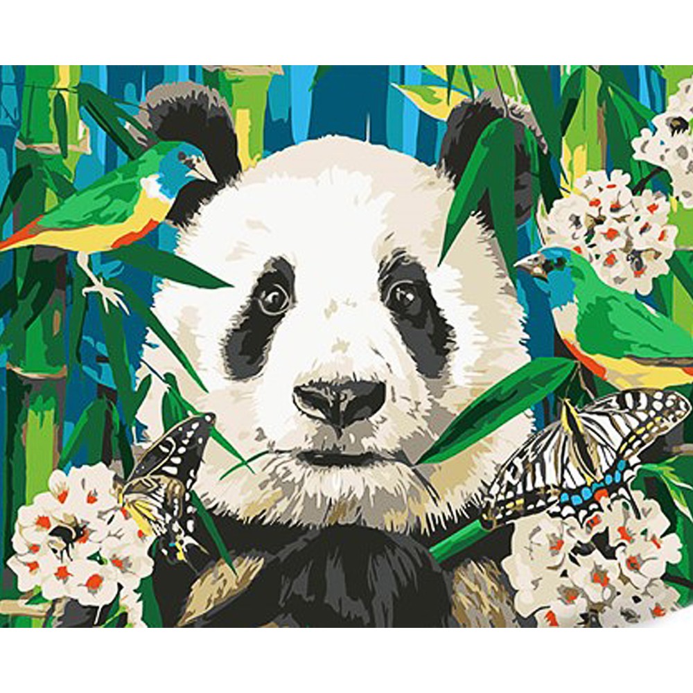 Картина за номерами Рай для панди (30х40 см), бренду Strateg - KUBIX