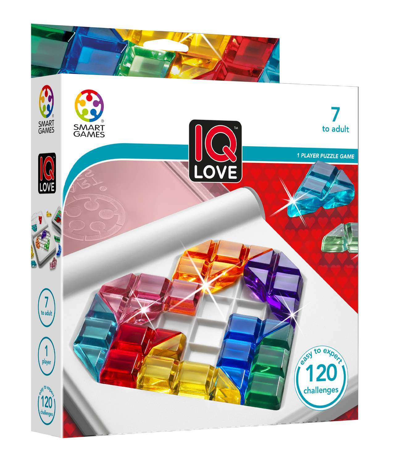 Настільна гра IQ Кохання (IQ Love), бренду Smart Games, для 1-1 гравців, час гри < 30хв. - KUBIX