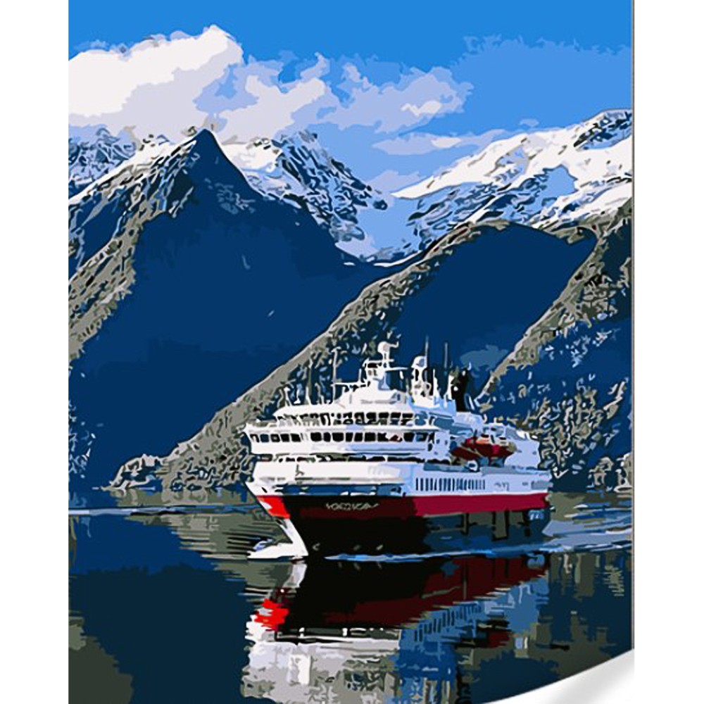 Картина за номерами Круїзний лайнер (40х50), бренду Strateg - KUBIX