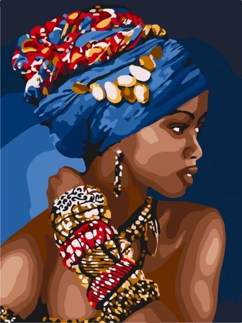 Картина за номерами African woman (30х40 см), бренду Art Craft - KUBIX