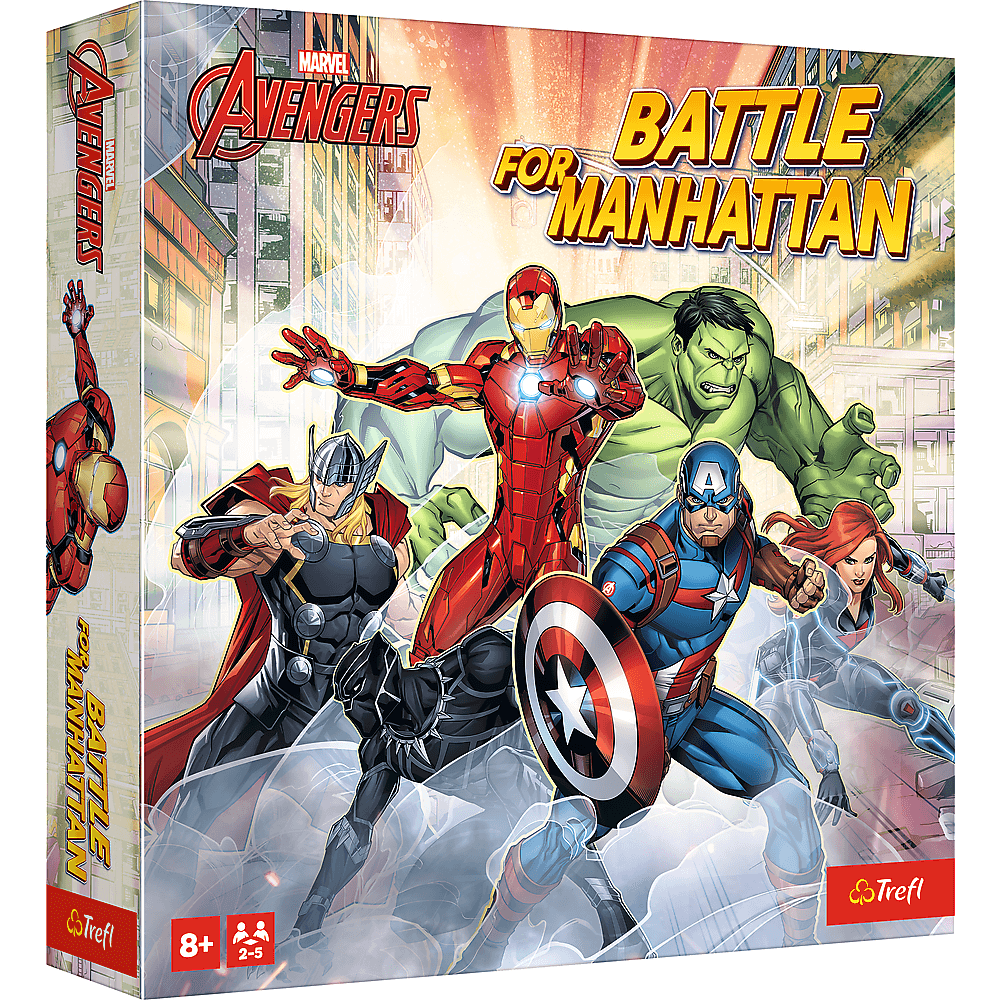 Настільна гра Месники: Битва за Мангеттен (Marvel Avengers: Battle for Manhattan), бренду Trefl, для 2-5 гравців, час гри < 30хв. - KUBIX