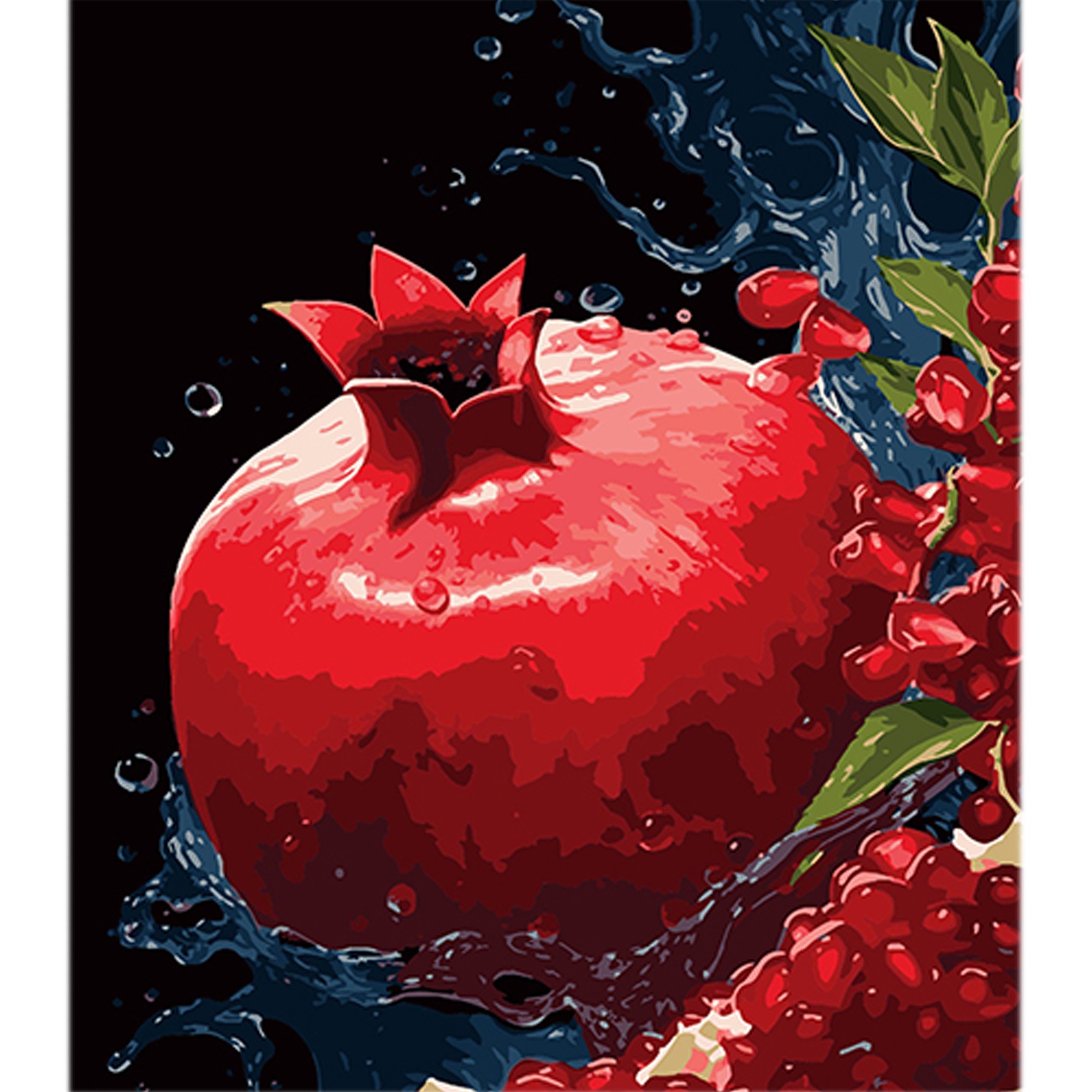 Картина по номерам Гранатовая феерия в воде (40х50 см), бренду Strateg - KUBIX