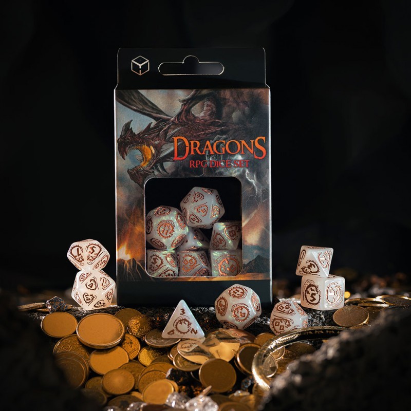 Набір кубиків Dragons Dice Set: Quartz, бренду Q-Workshop - 2 - KUBIX 