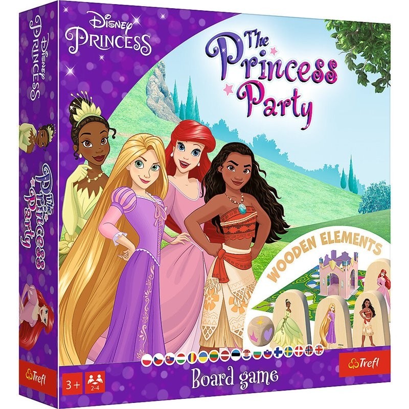 Настольная игра Вечеринка для принцесс: Дисней принцессы (The Princess Party Disney), бренду Trefl, для 2-4 гравців, час гри < 30мин. - KUBIX