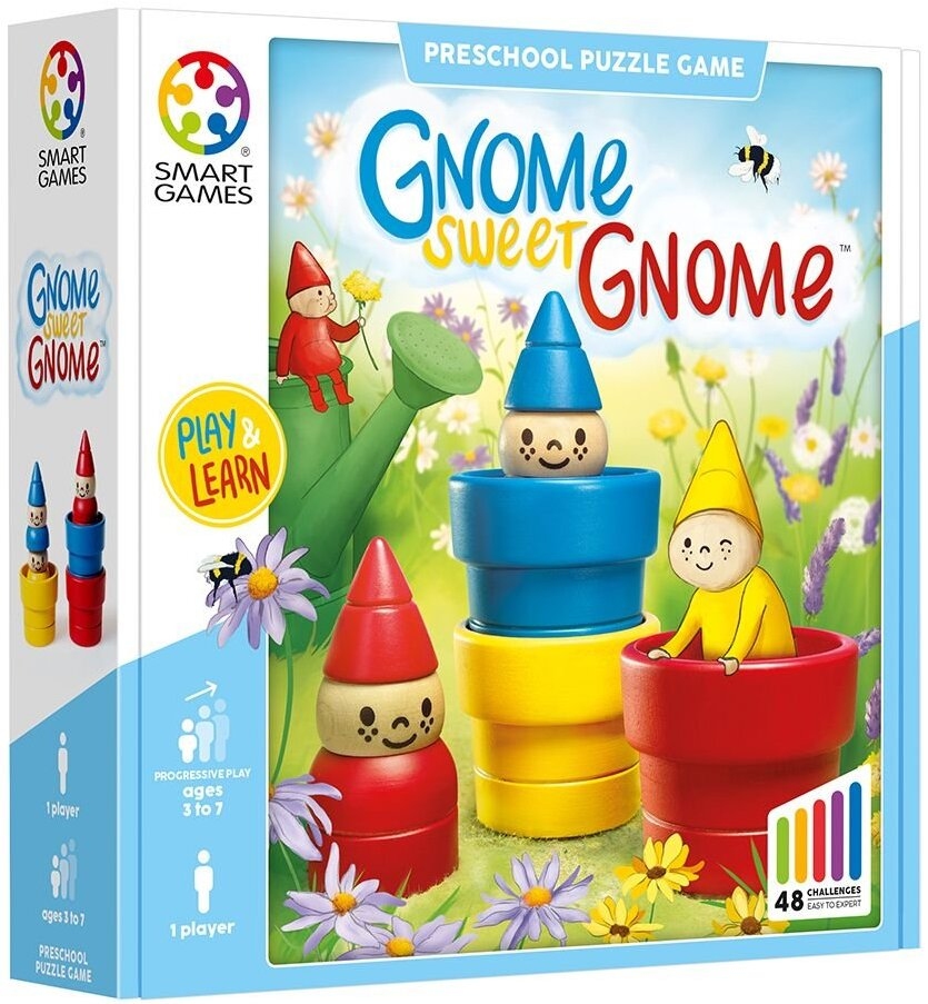 Настольная игра Гном, милый гном (Gnome Sweet Gnome), бренду Smart Games, для 1-1 гравців, час гри < 30мин. - KUBIX