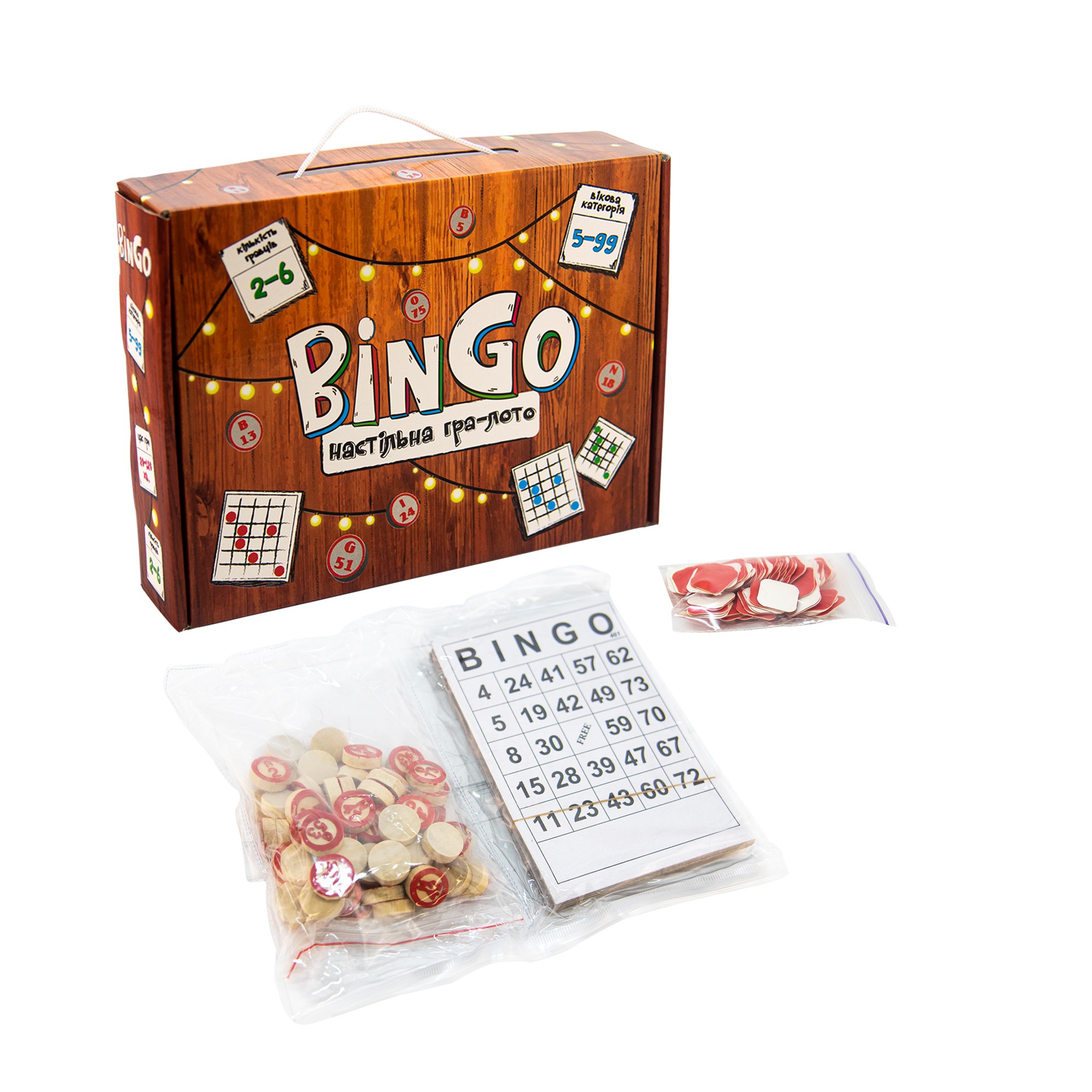 Настільна гра Лото БінГо (BinGo), бренду Strateg, для 2-6 гравців, час гри > 60хв. - 3 - KUBIX 