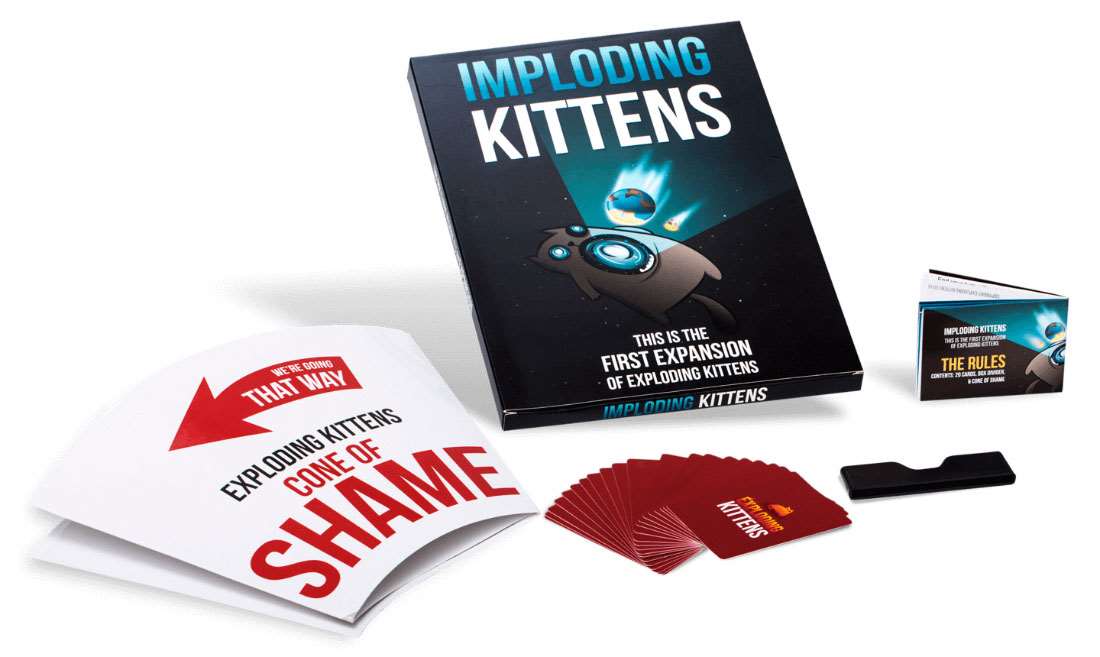 Настольная игра Взрывные котята. Сингулярные котята (Exploding Kittens. Imploding Kittens) (EN), бренду Exploding Kittens, для 2-6 гравців, час гри < 30мин. - 2 - KUBIX 