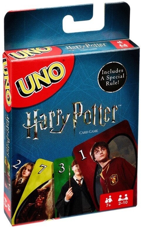 Настольная игра Уно Гарри Поттер (UNO Harry Potter), бренду Mattel, для 2-10 гравців, час гри < 30мин. - KUBIX