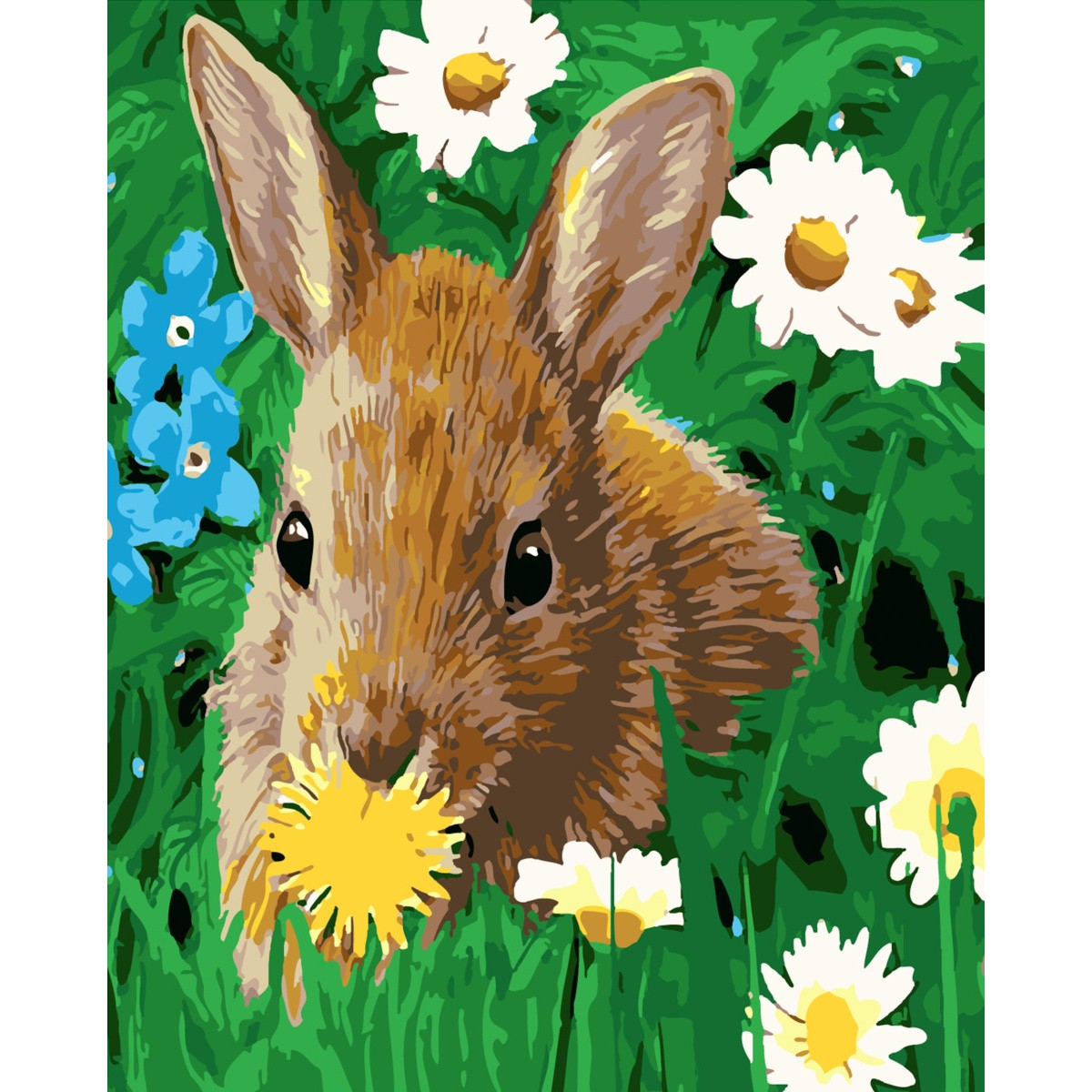 Картина по номерам Кролик на лужайке (30х40 см), бренду Strateg - KUBIX