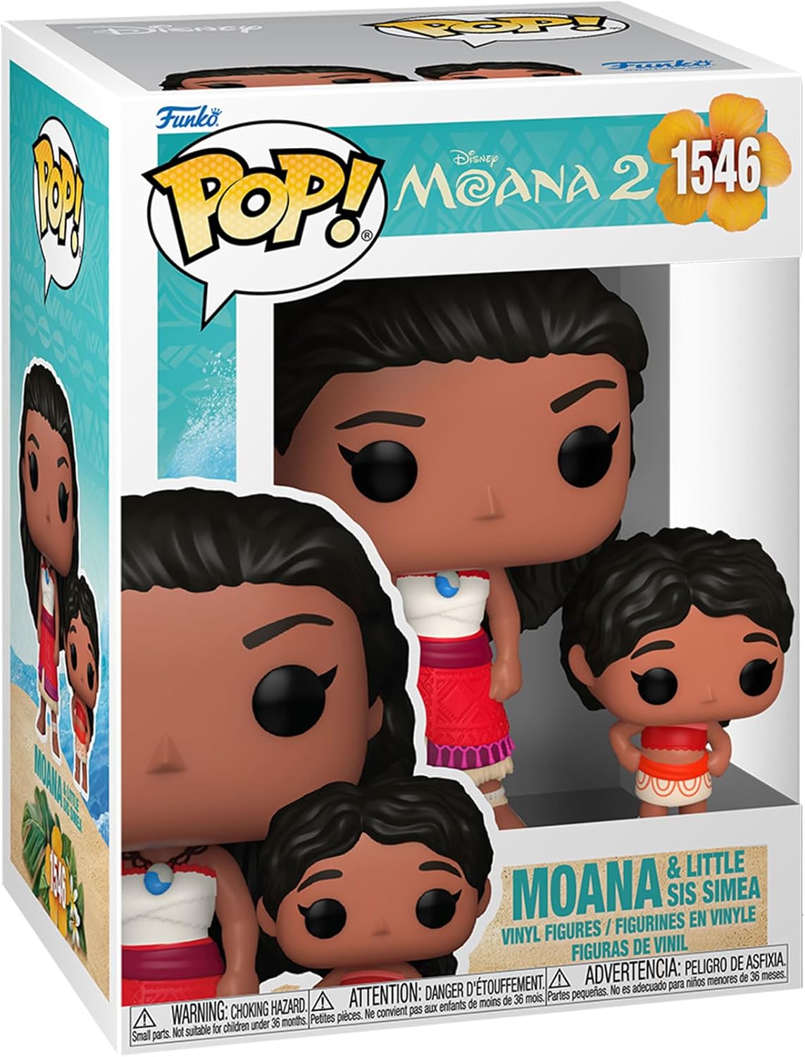 Ігрова фігурка FUNKO POP! Ваяна та Сімеа (Moana & Little Sis Simea) Disney #1546, бренду Funko - KUBIX