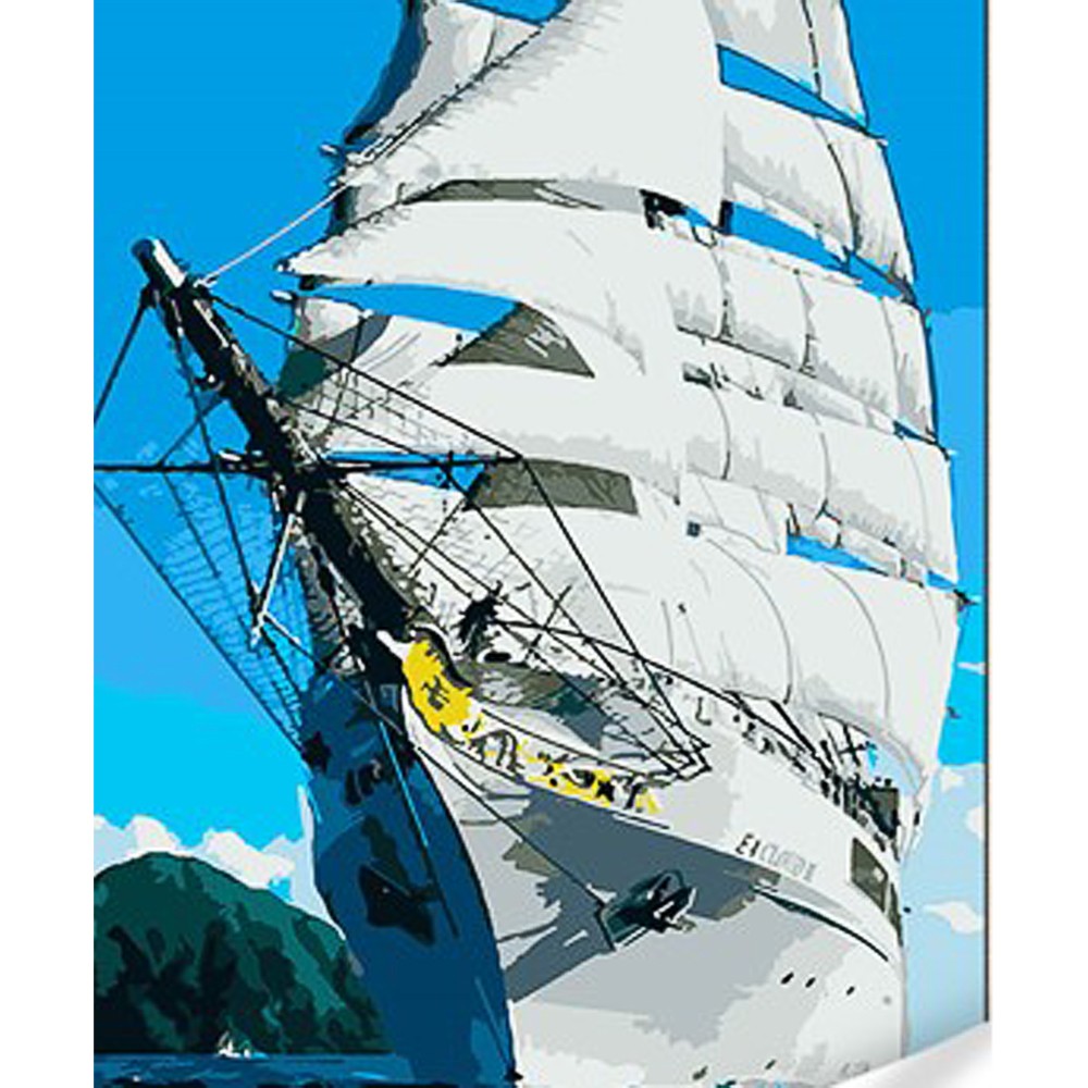 Картина за номерами Вітрильник у морі (30х40 см), бренду Strateg - KUBIX