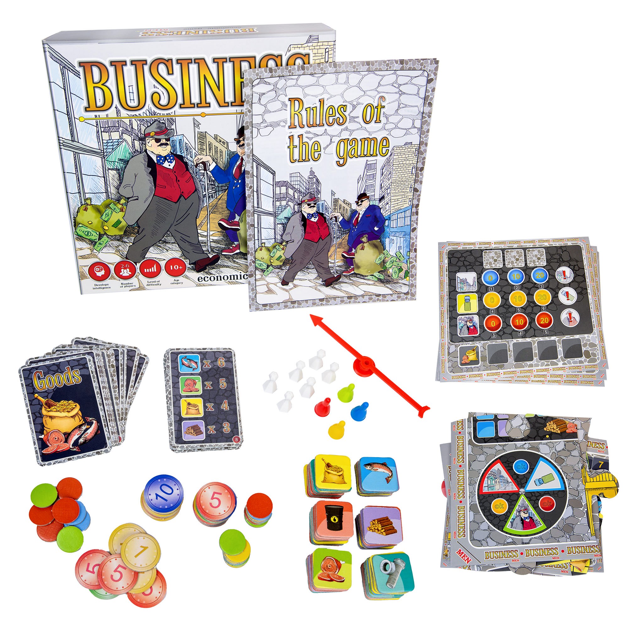 Настольная игра Business Men (Монополия) (EN), бренду Strateg, для 2-6 гравців, час гри < 30мин. - 3 - KUBIX 