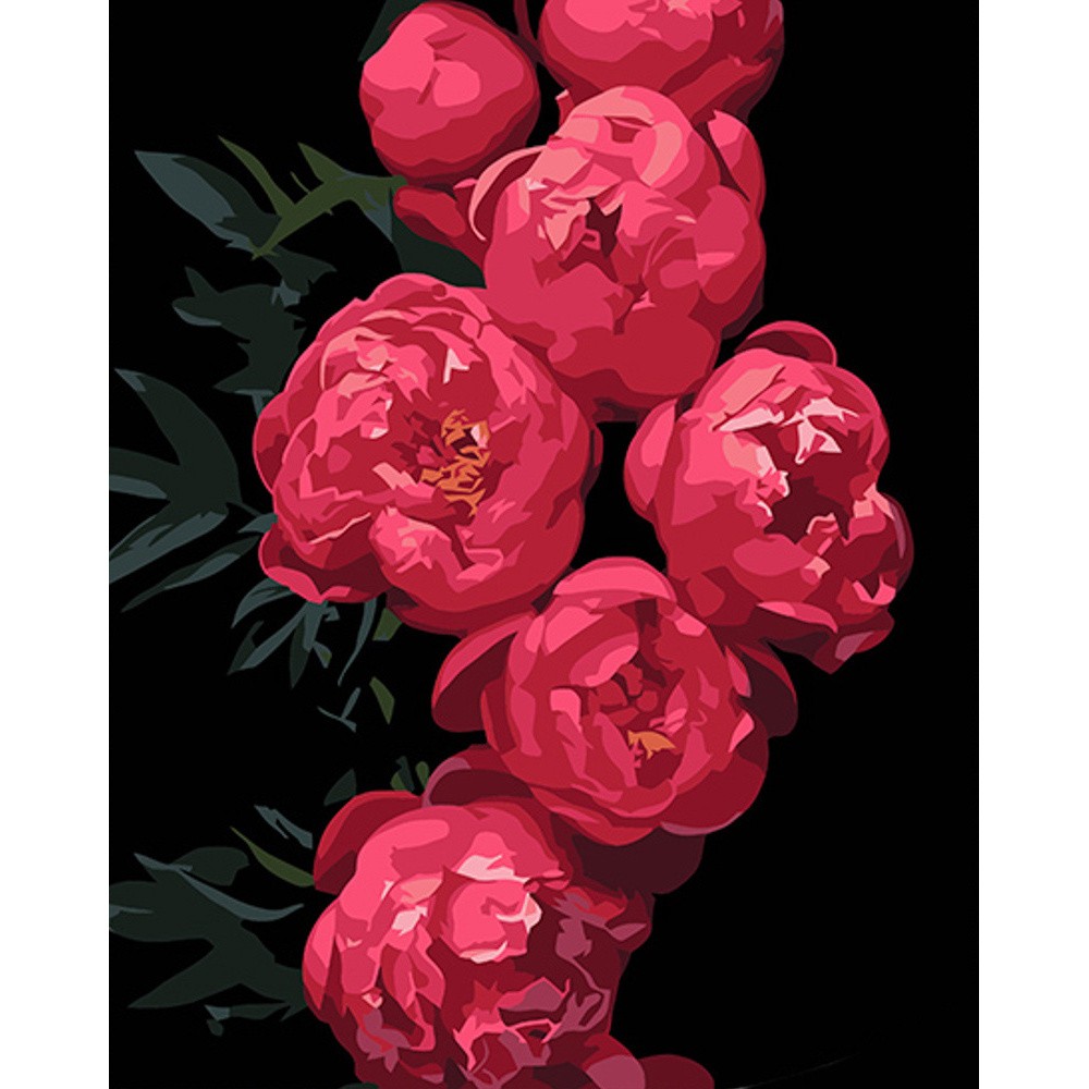 Картина за номерами Рожеві півонії (40х50 см), бренду Strateg - KUBIX