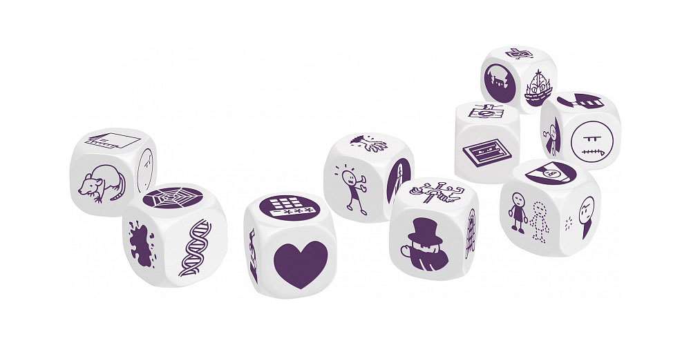 Настільна гра Кубики Історій Рорі: Містика (Rory's Story Cubes: Mystery), бренду Asmodee, для 1-12 гравців, час гри < 30хв. - 2 - KUBIX 