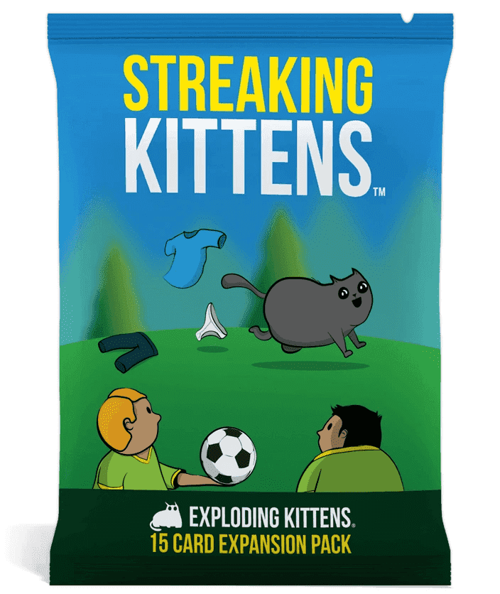 Настольная игра Взрывные Котята. Быстрые котята (Exploding Kittens: Streaking kittens) (EN), бренду Exploding Kittens, для 2-5 гравців, час гри < 30мин. - KUBIX